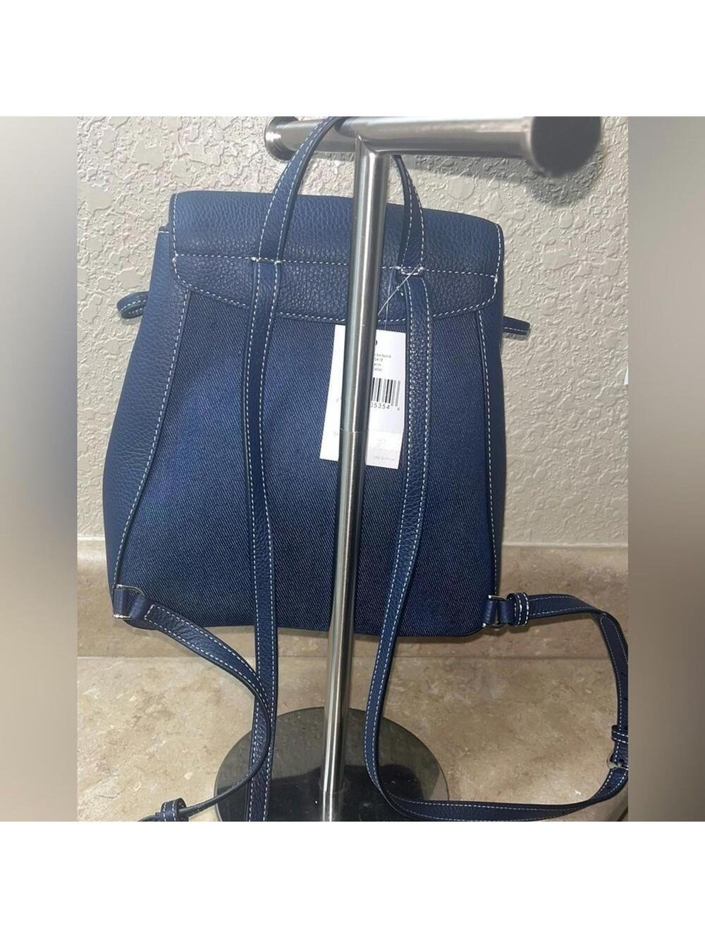 Kate Spade New York Leila Denim Medium Flap Backpack, NWT - Picture 7 of 14